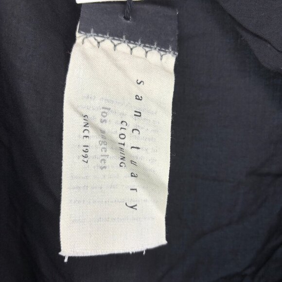 SANCTUARY NEW Scoop Neck Ruffled Top Womens L Black Macy's Mesh Beading - Picture 5 of 7